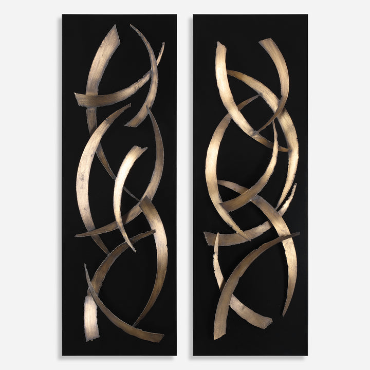 Uttermost Brushstrokes Metal Wall Art, S/2