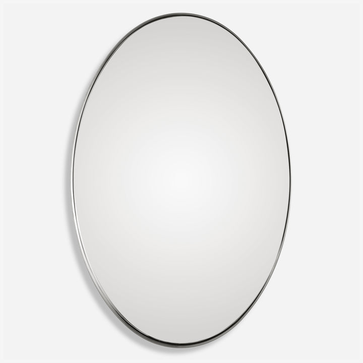 Uttermost Pursley Brushed Nickel Oval Mirror