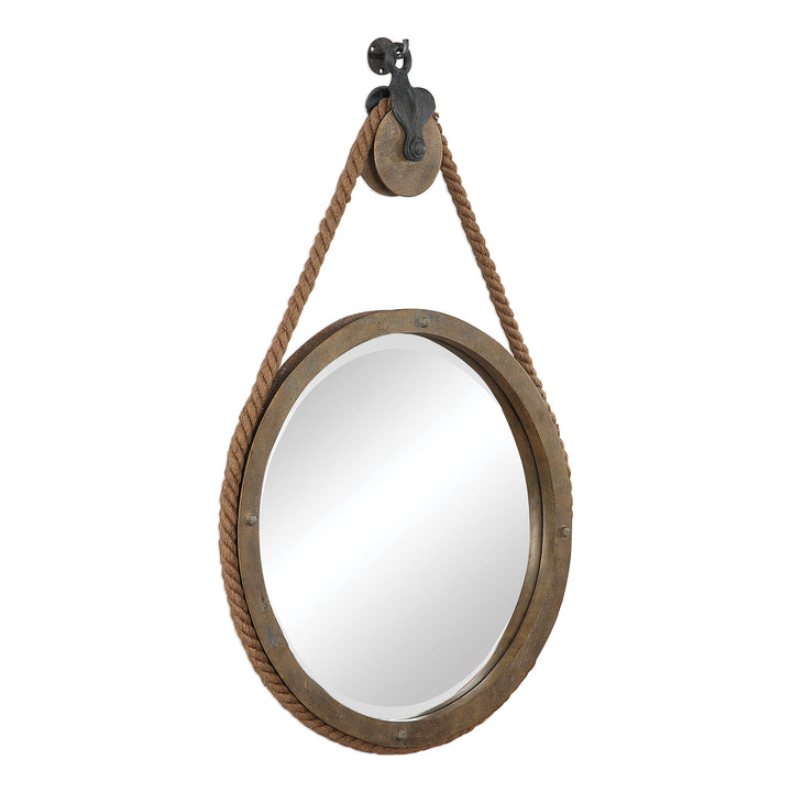 Uttermost Melton Round Pulley Mirror