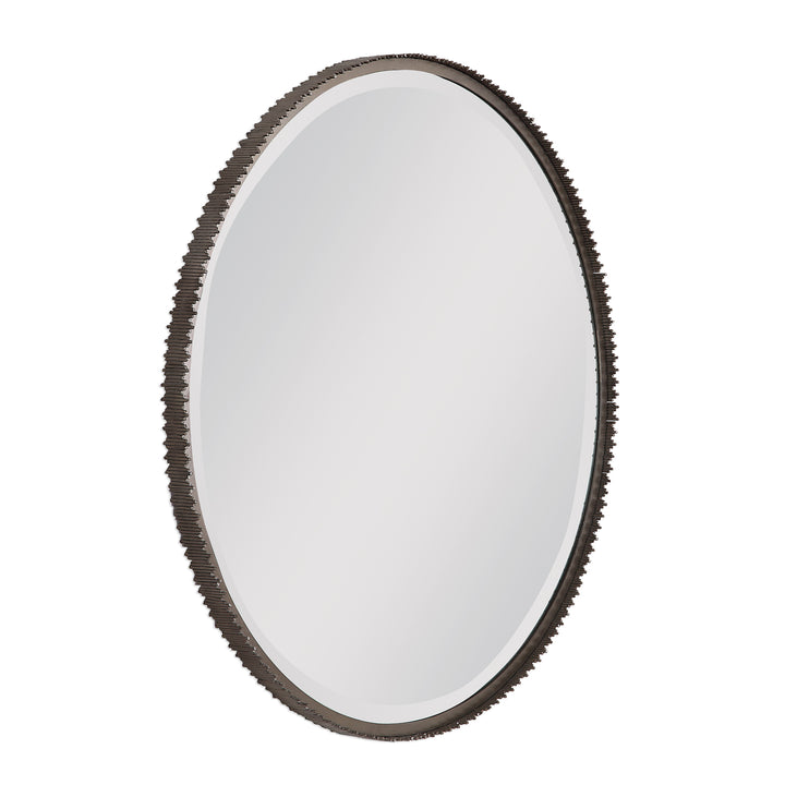 Uttermost Ada Round Steel Mirror