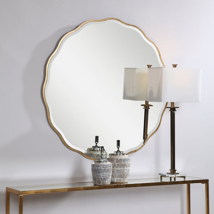 Uttermost Aneta Gold Round Mirror