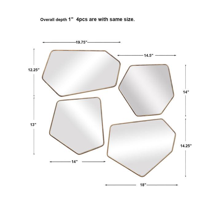 Uttermost Linneah Modern Mirrors, S/4