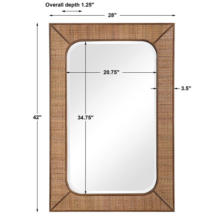 Uttermost Tahiti Rattan Mirror