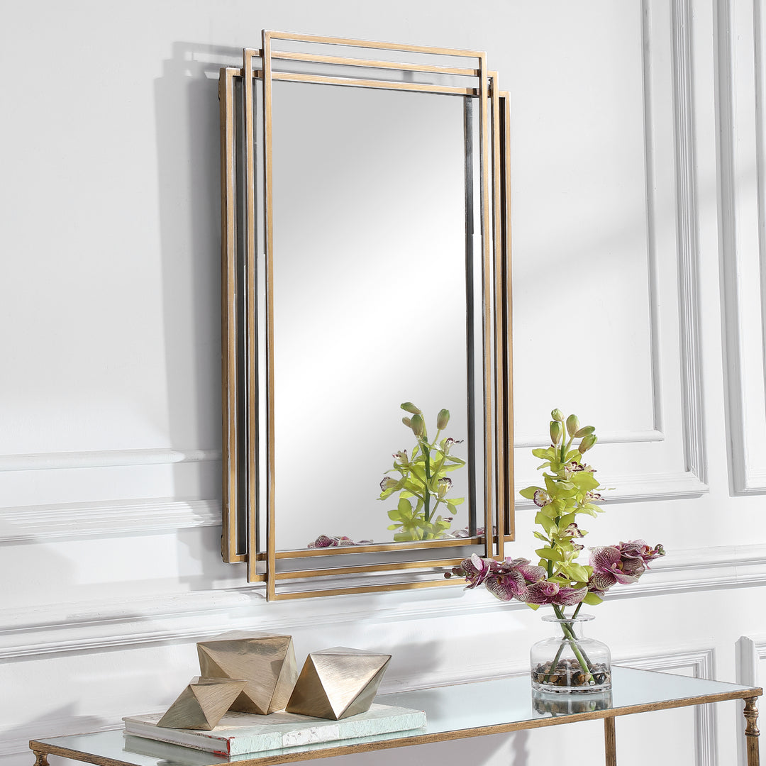 Uttermost Amherst Brushed Gold Mirror