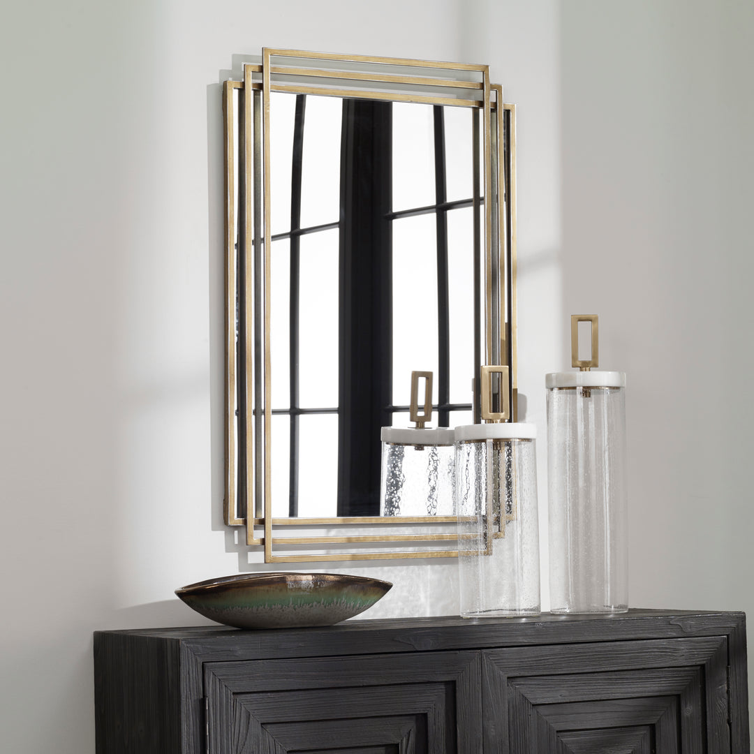 Uttermost Amherst Brushed Gold Mirror