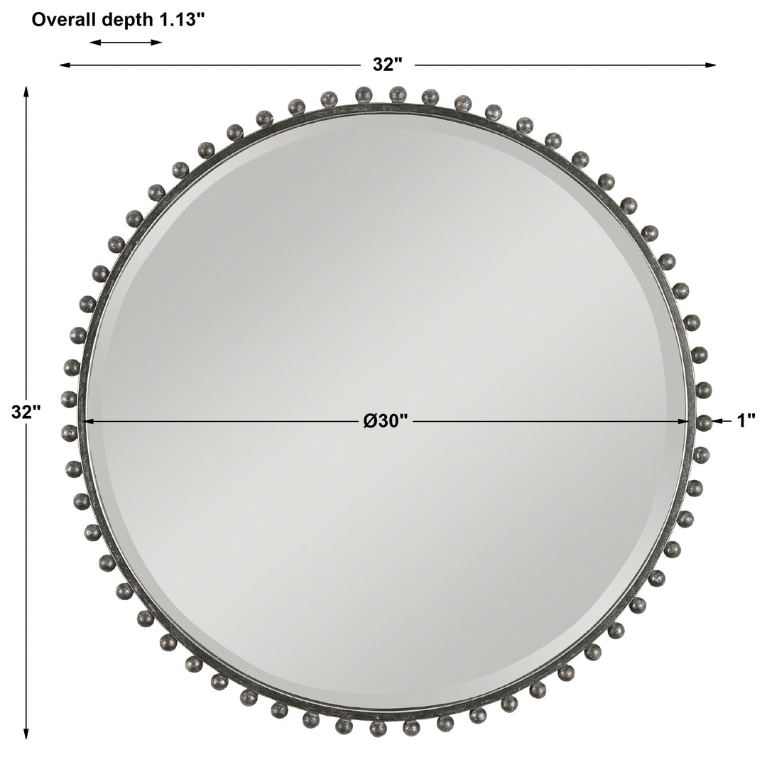 Uttermost Taza Round Iron Mirror