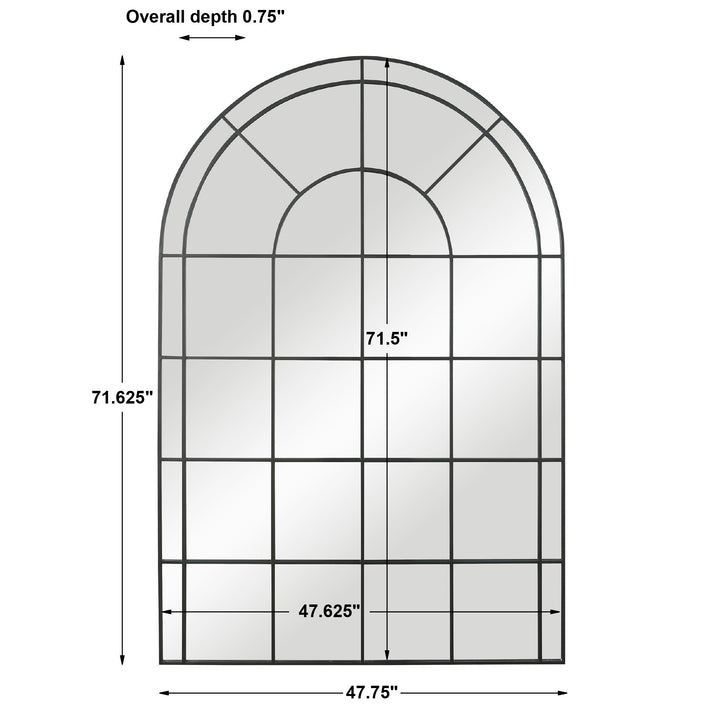 Uttermost Grantola Black Arch Iron Mirror