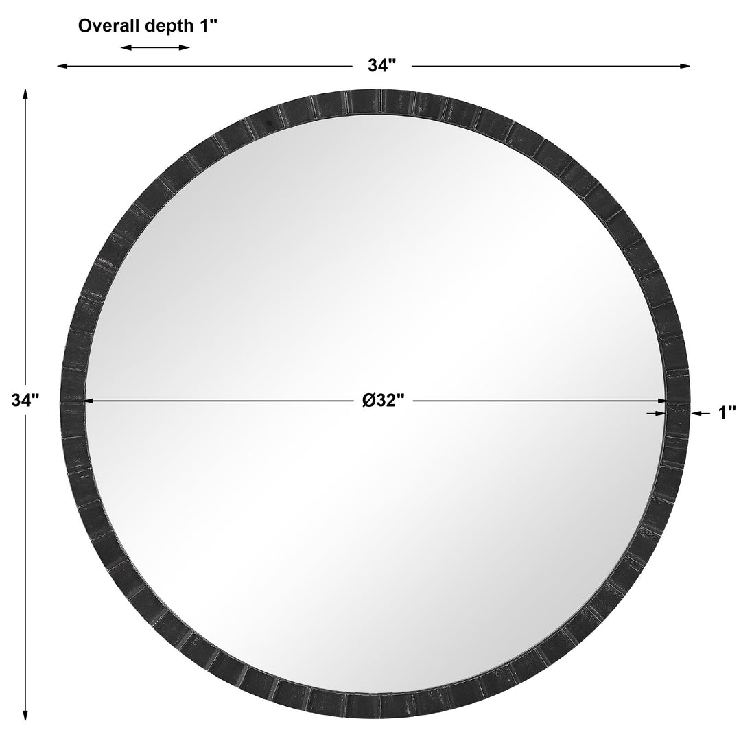 Uttermost Dandridge Round Industrial Mirror