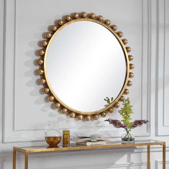 Uttermost Cyra Gold Round Mirror