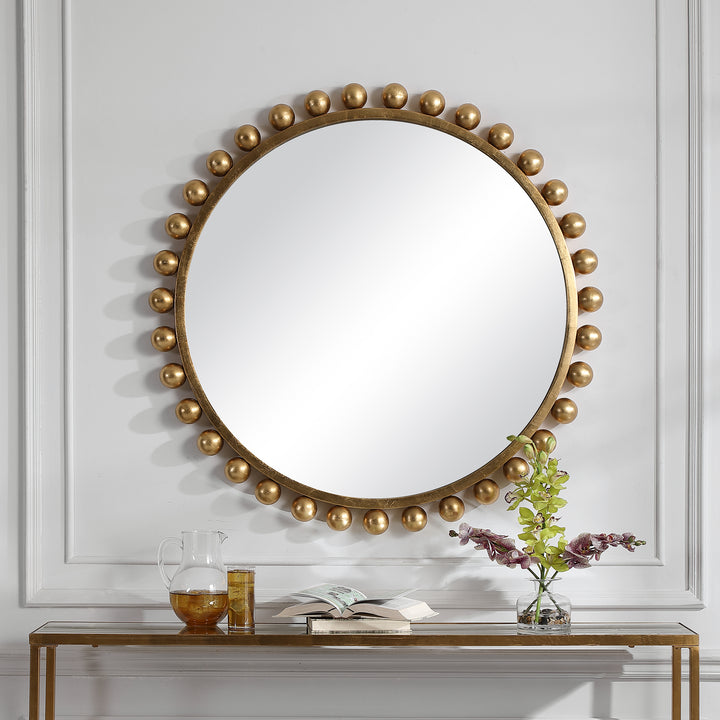 Uttermost Cyra Gold Round Mirror