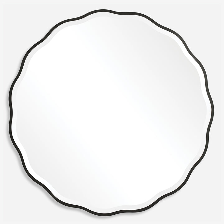 Uttermost Aneta Black Round Mirror