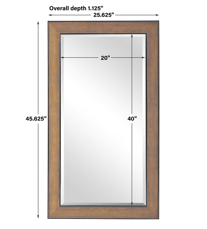 Uttermost Valles Golden Rust Mirror