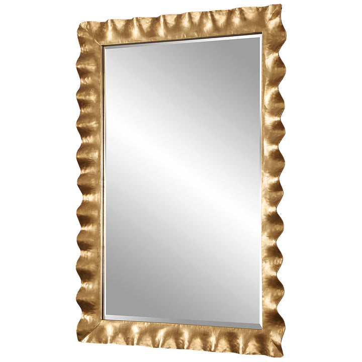 Uttermost Haya Scalloped Gold Mirror