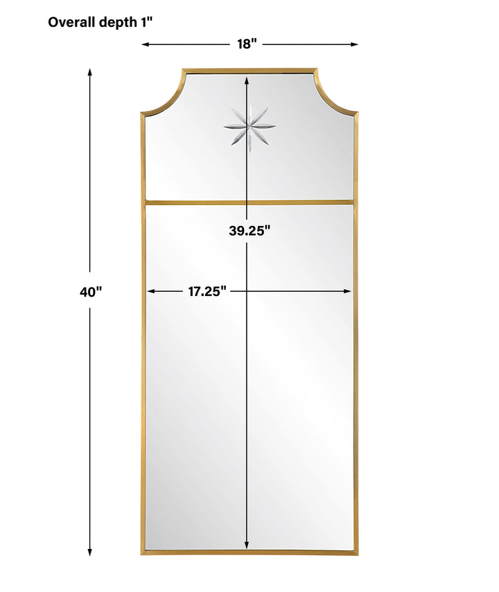 Uttermost Caddington Tall Brass Mirror