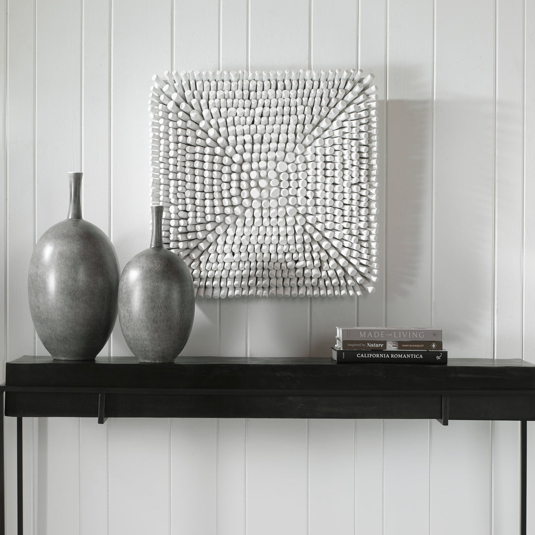 Uttermost Portside White Wood Wall Panel