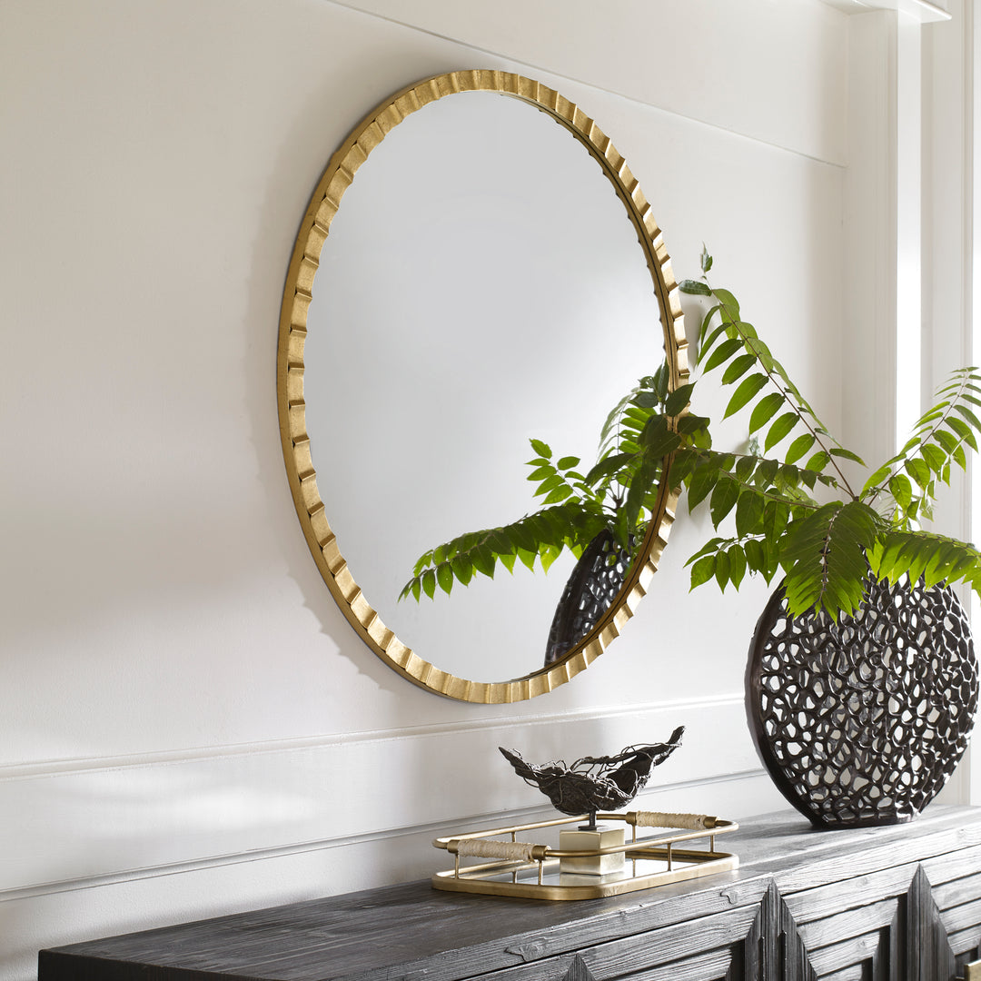 Uttermost Dandridge Gold Round Mirror