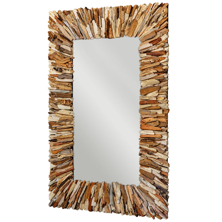 Uttermost Teak Branch Rectangular Mirror