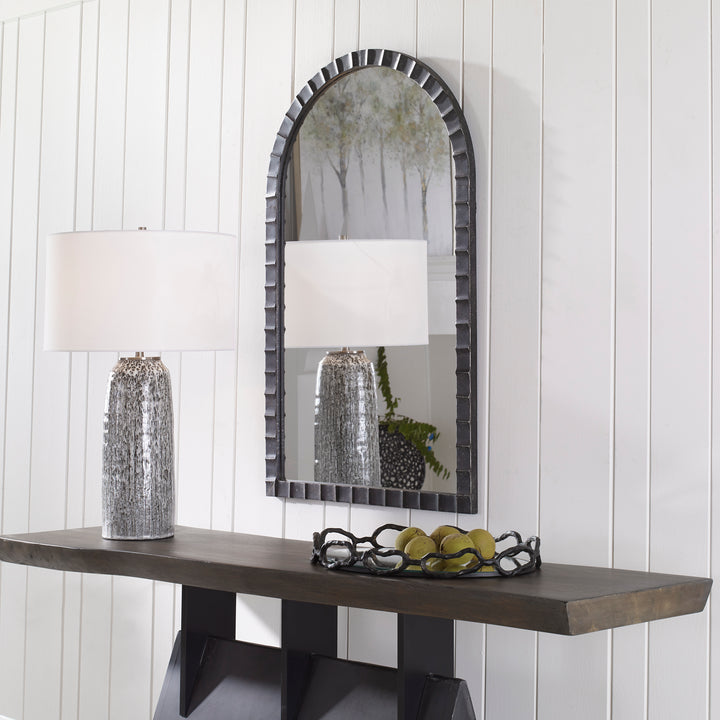 Uttermost Dandridge Black Arch Mirror