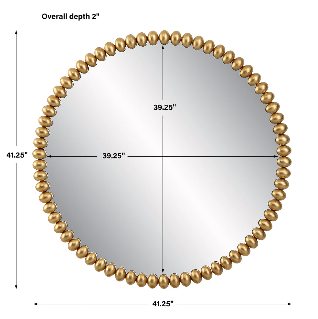 Uttermost Byzantine Round Gold Mirror