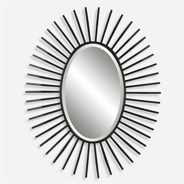 Uttermost Starstruck Black Oval Mirror