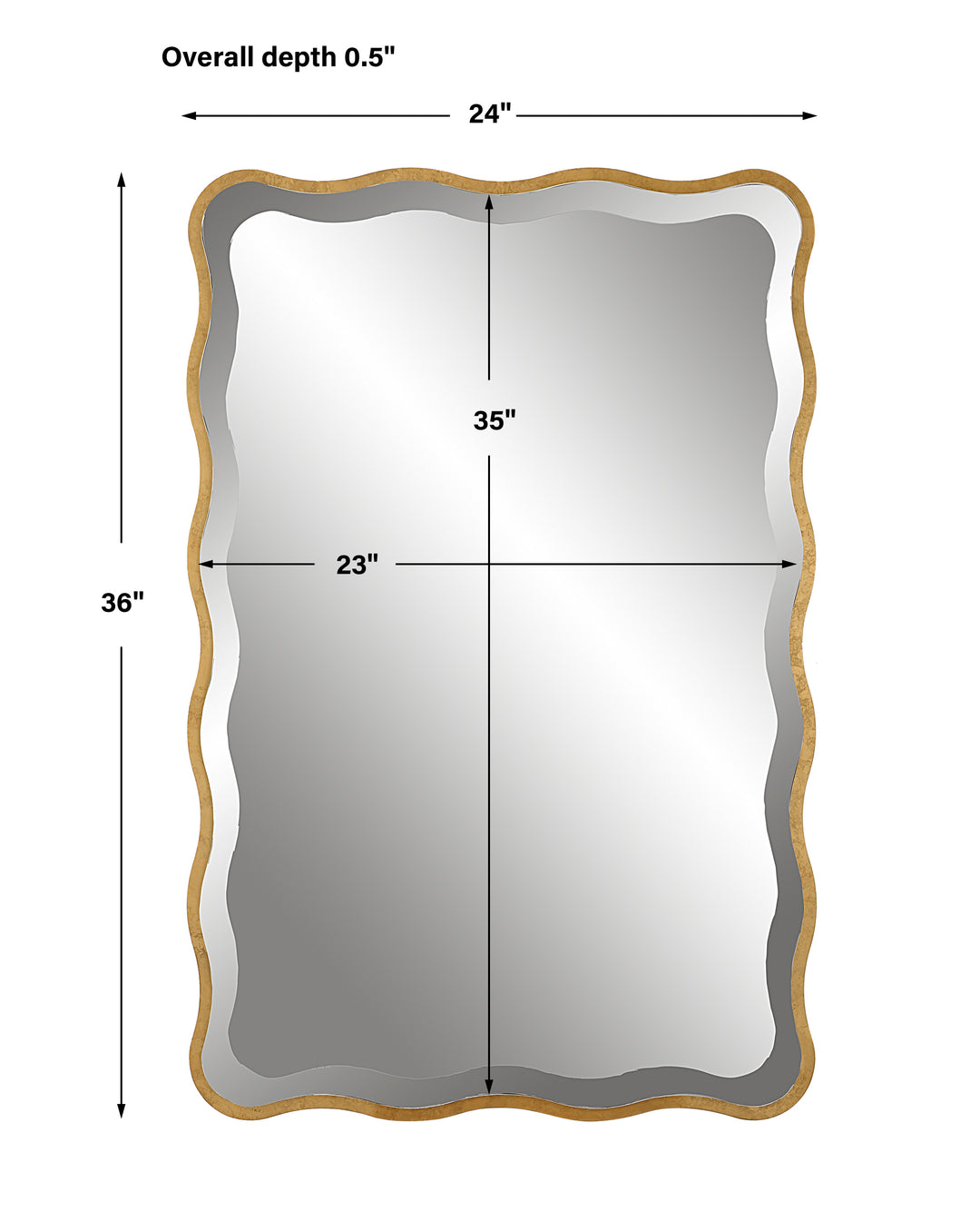 Uttermost Aneta Gold Scalloped Mirror