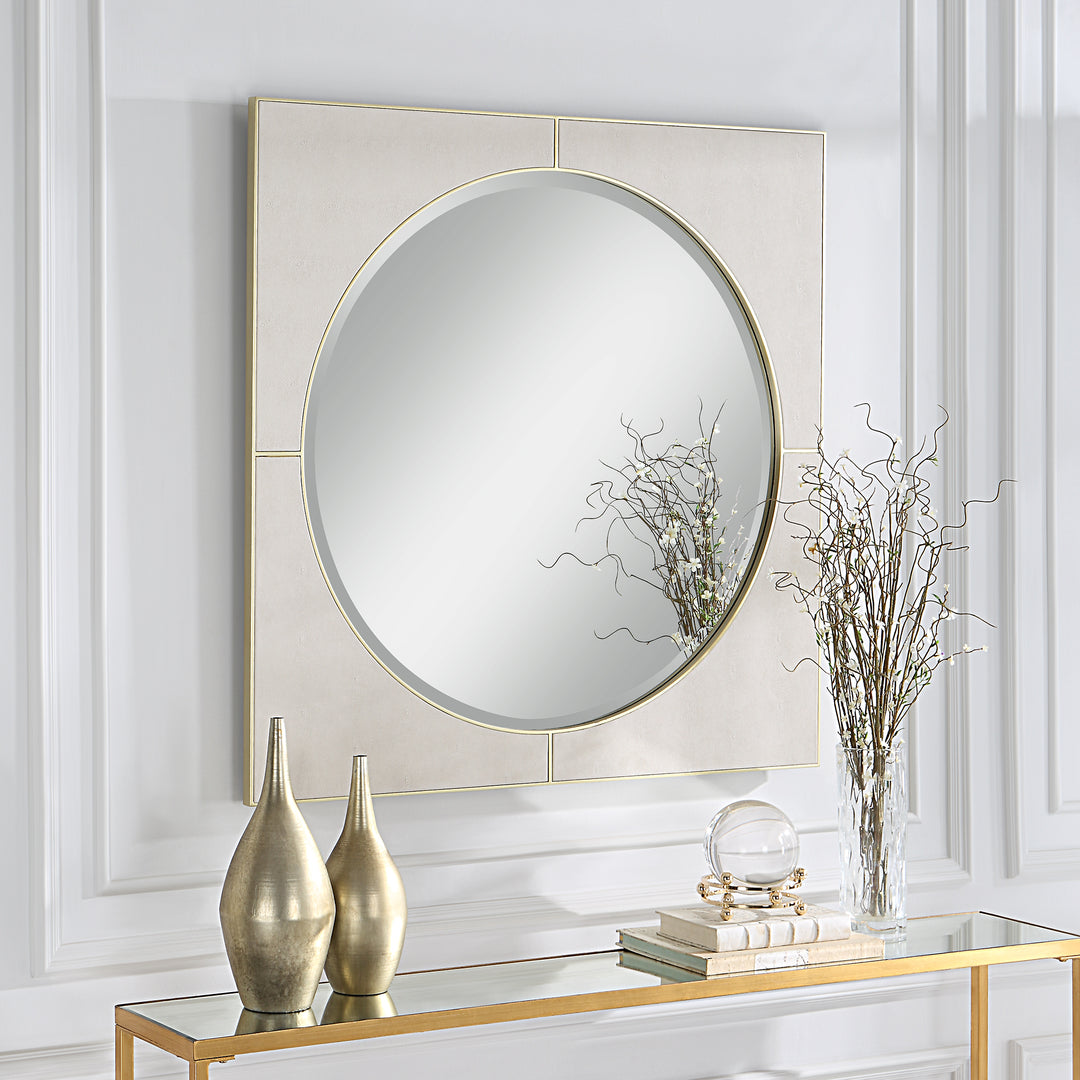 Uttermost Cyprus White Square Mirror