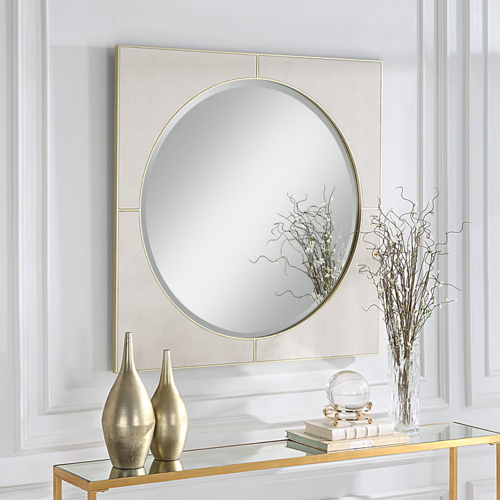 Uttermost Cyprus White Square Mirror