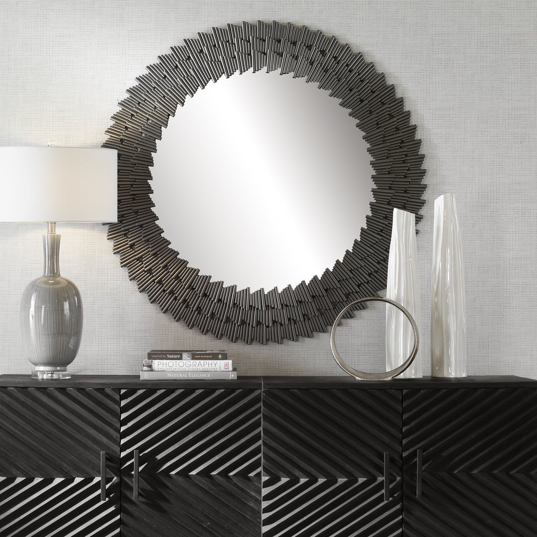 Uttermost Illusion Modern Round Mirror