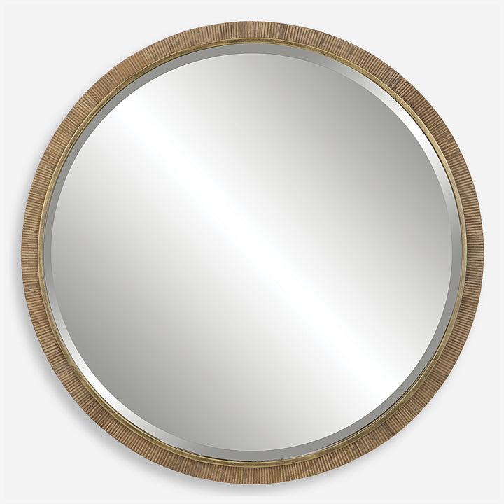 Uttermost Paradise Round Rattan Mirror