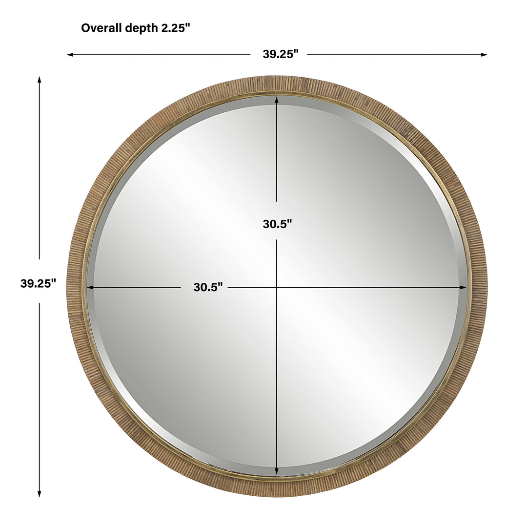 Uttermost Paradise Round Rattan Mirror