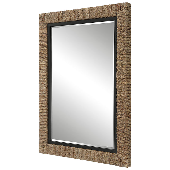 Uttermost Island Braided Straw Mirror