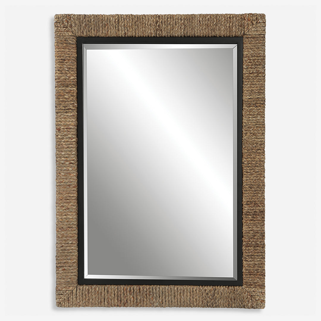 Uttermost Island Braided Straw Mirror