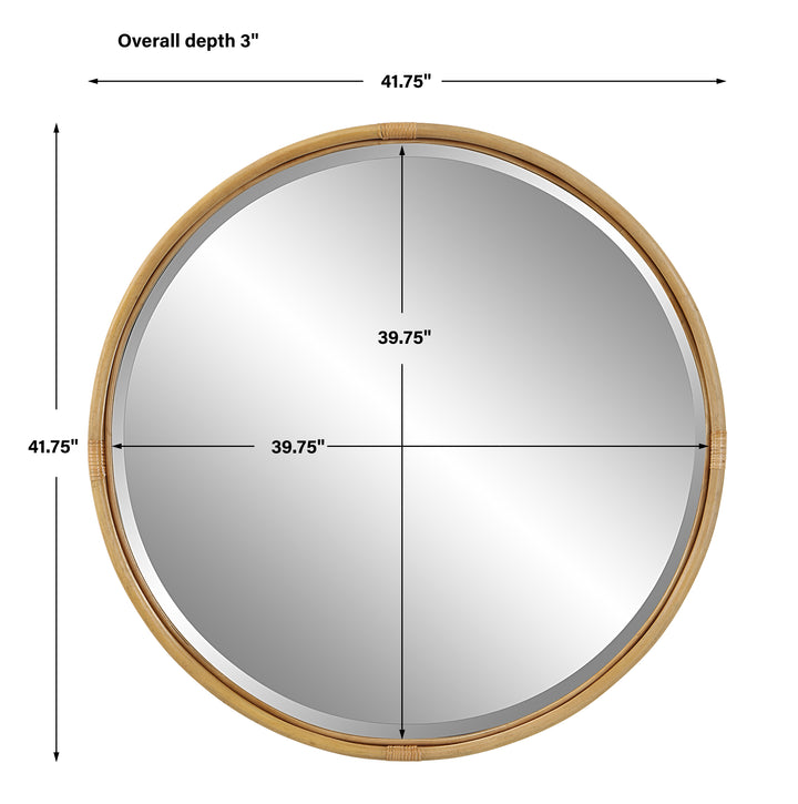 Uttermost Drift Away Rattan Round Mirror