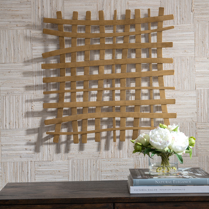 Uttermost Gridlines Gold Metal Wall Decor