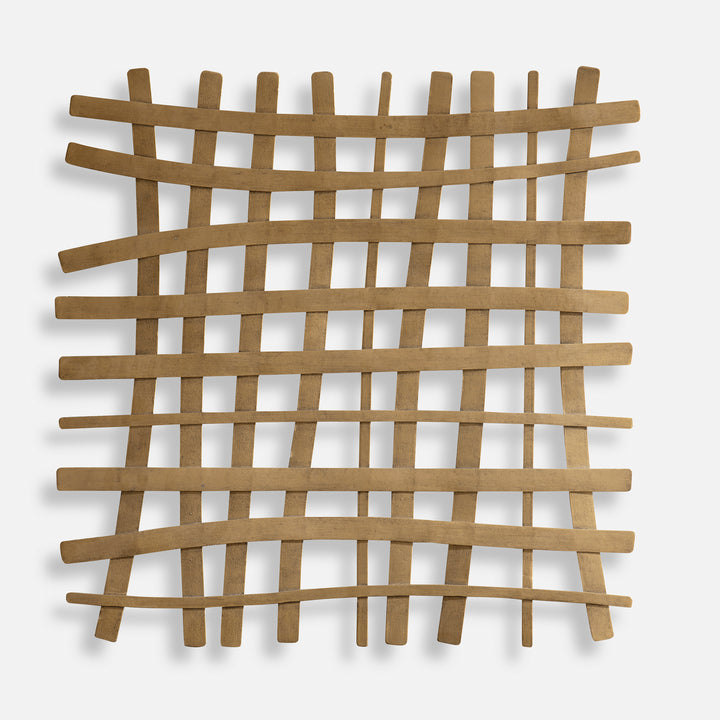 Uttermost Gridlines Gold Metal Wall Decor