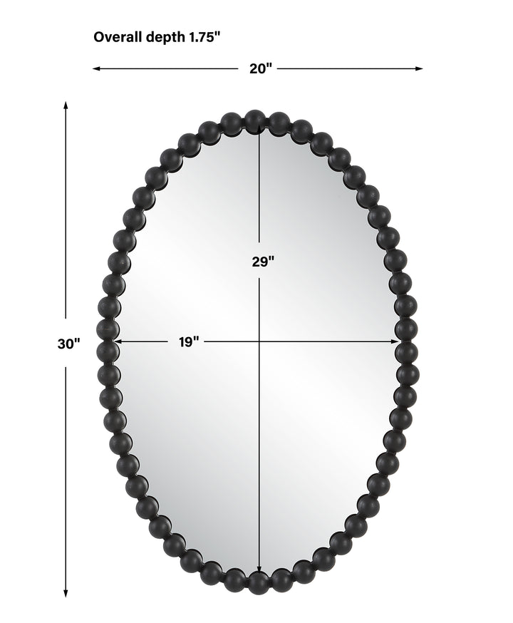 Uttermost Serna Black Oval Mirror