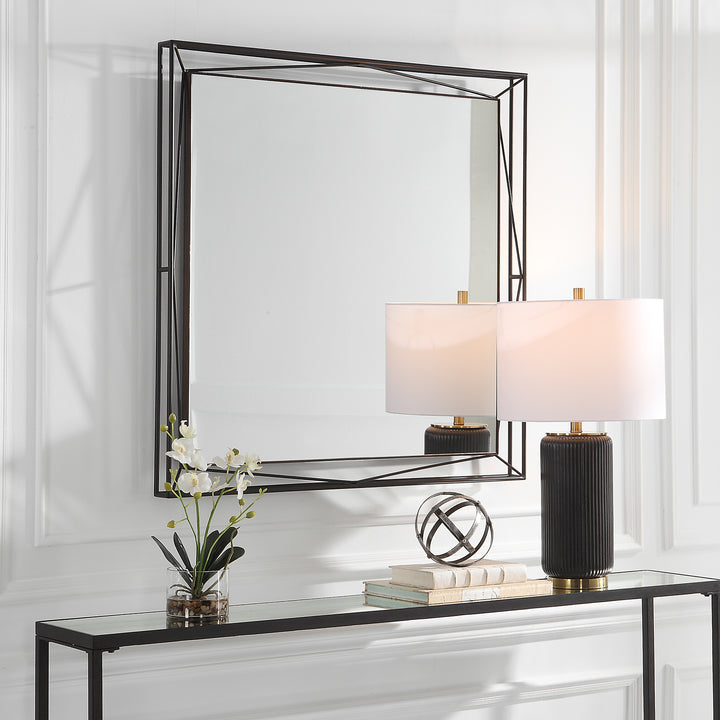 Uttermost Entangled Modern Square Mirror