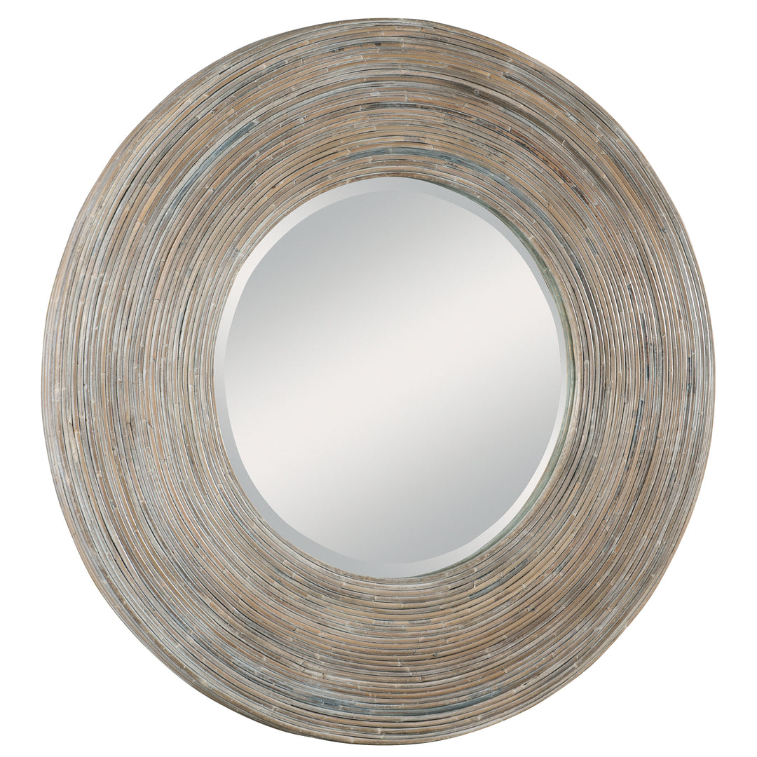 Uttermost Vortex White Washed Round Mirror