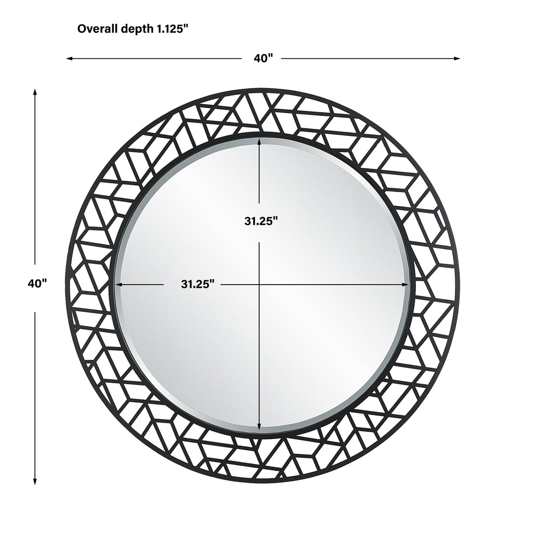 Uttermost Mosaic Metal Round Mirror