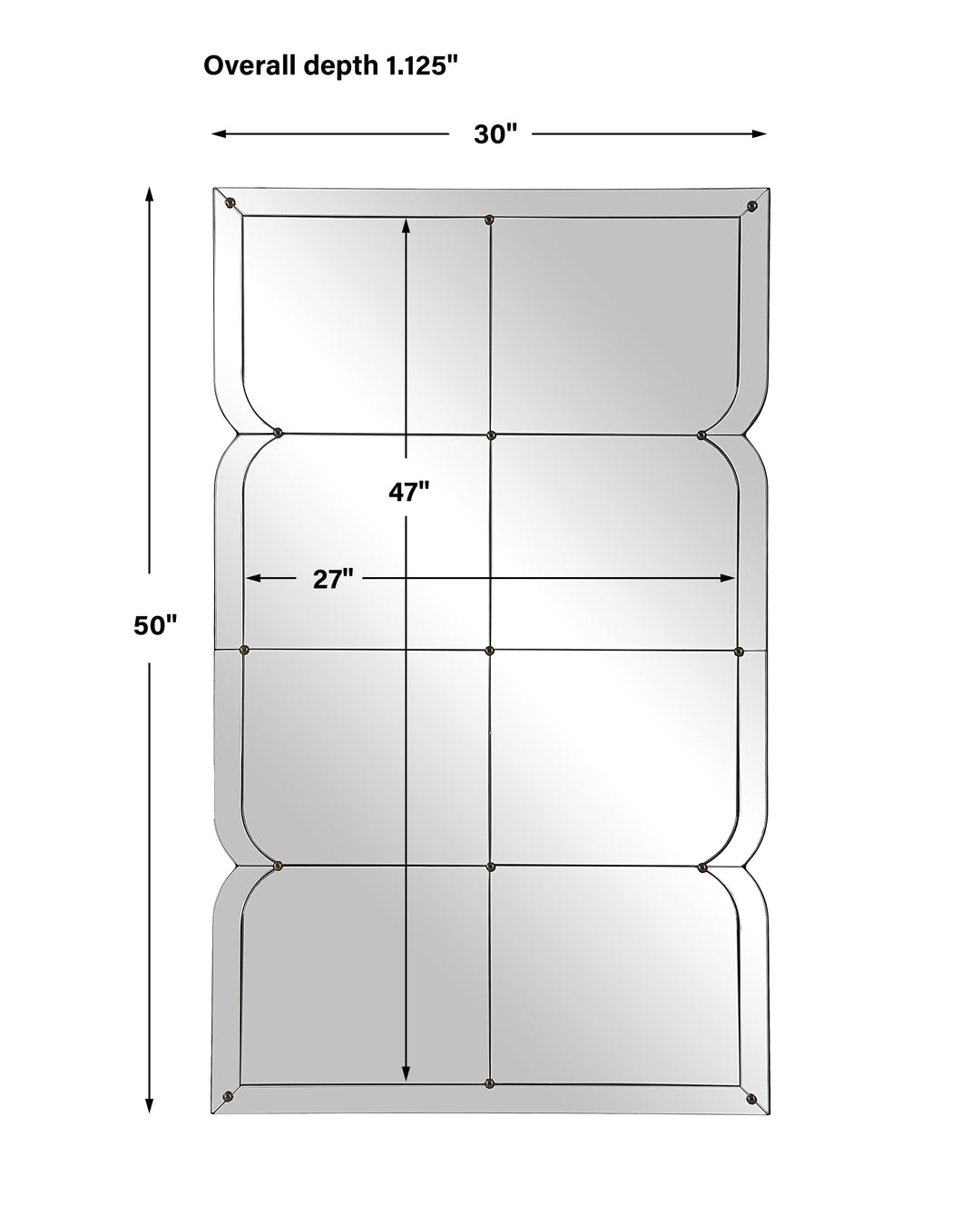 Uttermost Calgary Oversized Panel Mirror