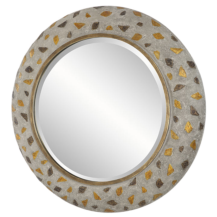 Uttermost Copper Terrazzo Round Mirror