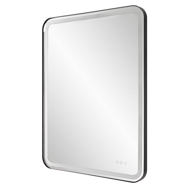 Uttermost Crofton Lighted Black Large Mirror