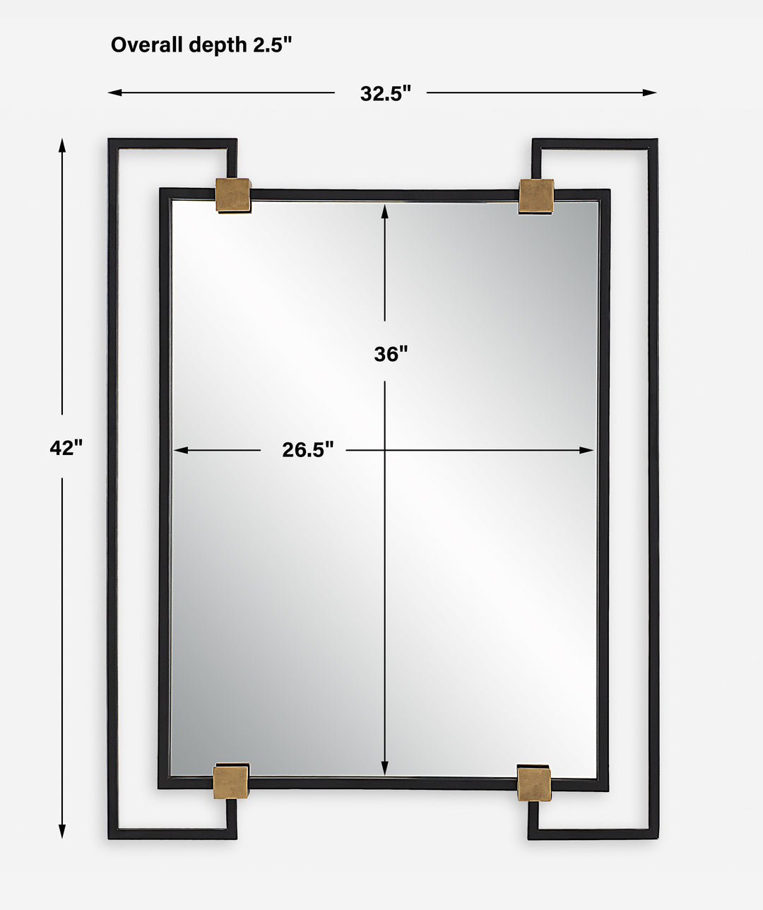 Uttermost Ivey Rectangle Industrial Mirror