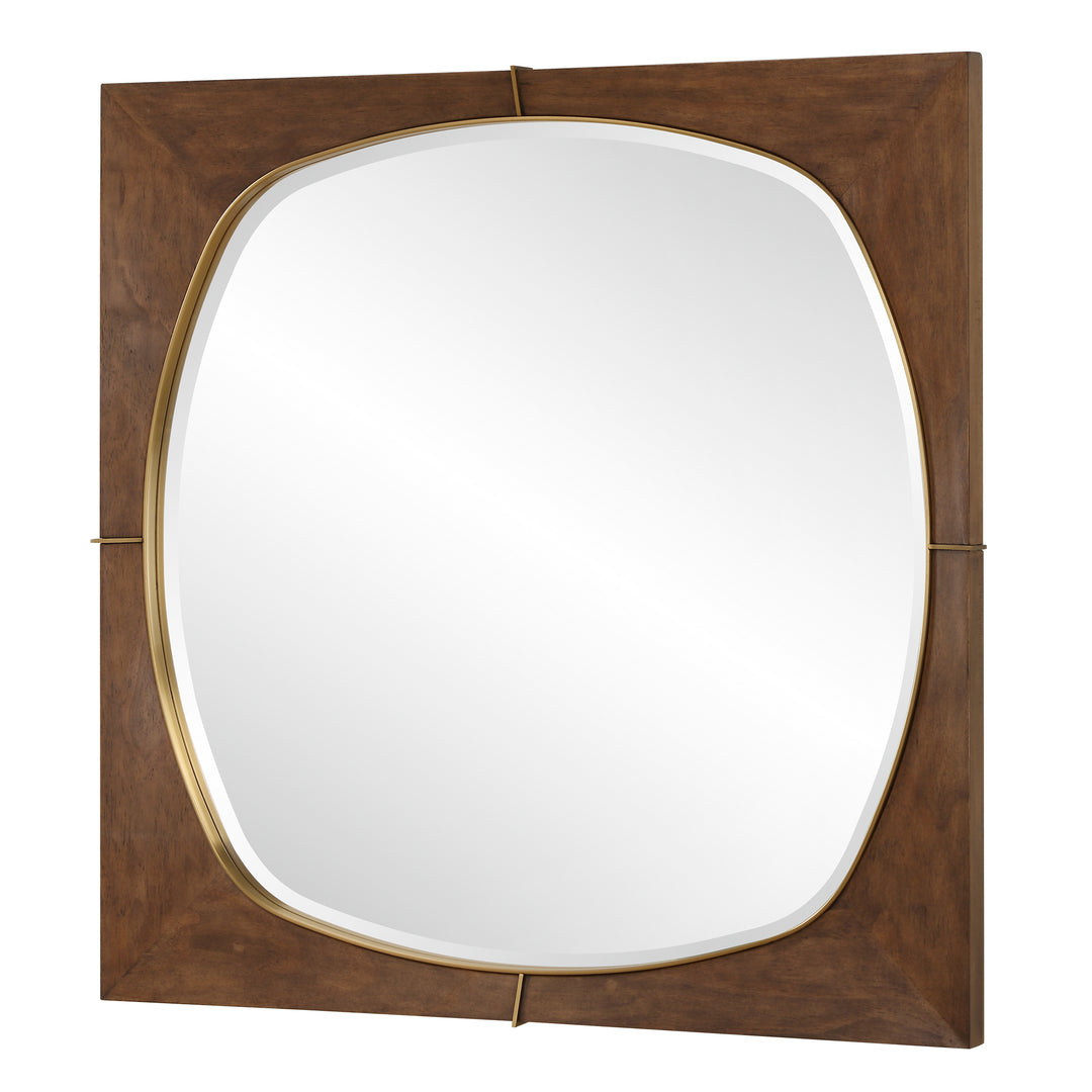 Uttermost Garonne Square Walnut Mirror