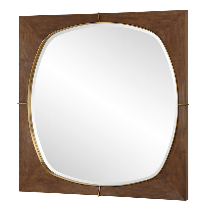 Uttermost Garonne Square Walnut Mirror