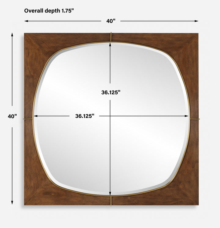 Uttermost Garonne Square Walnut Mirror