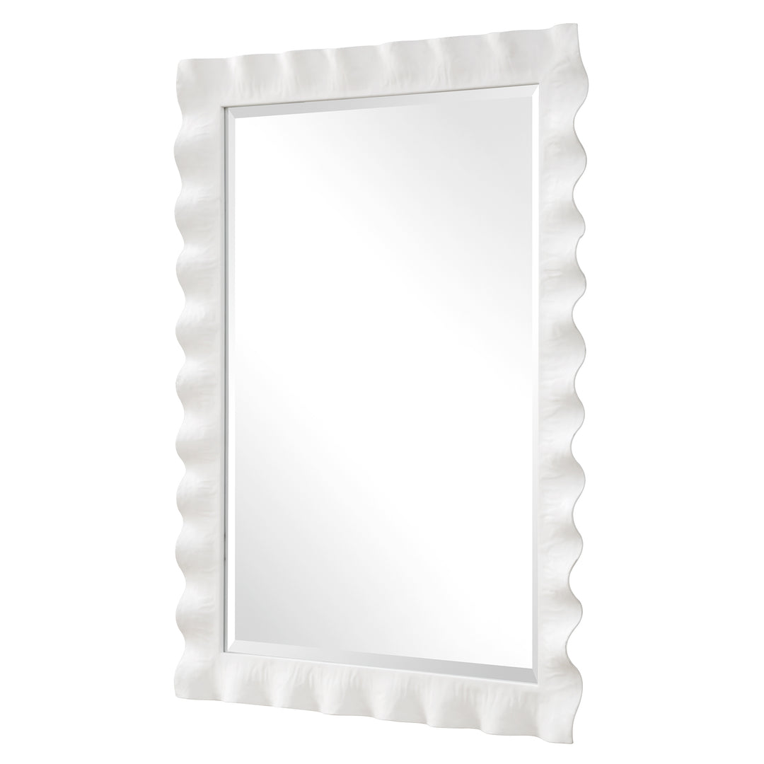 Uttermost Haya White Scalloped Mirror