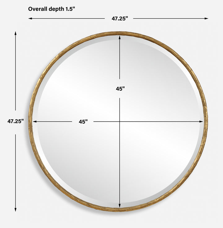 Uttermost Sutton Aged Gold Round Mirror