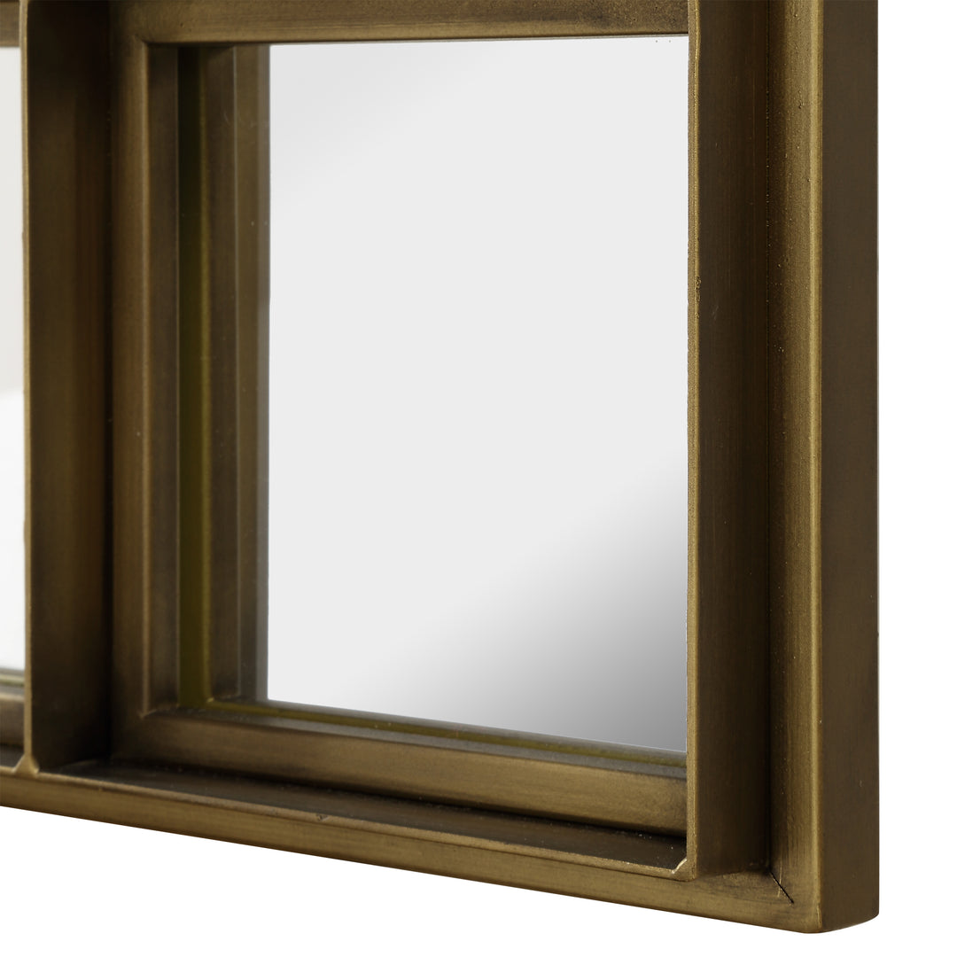 Uttermost Spurgeon Gold Window Mirror