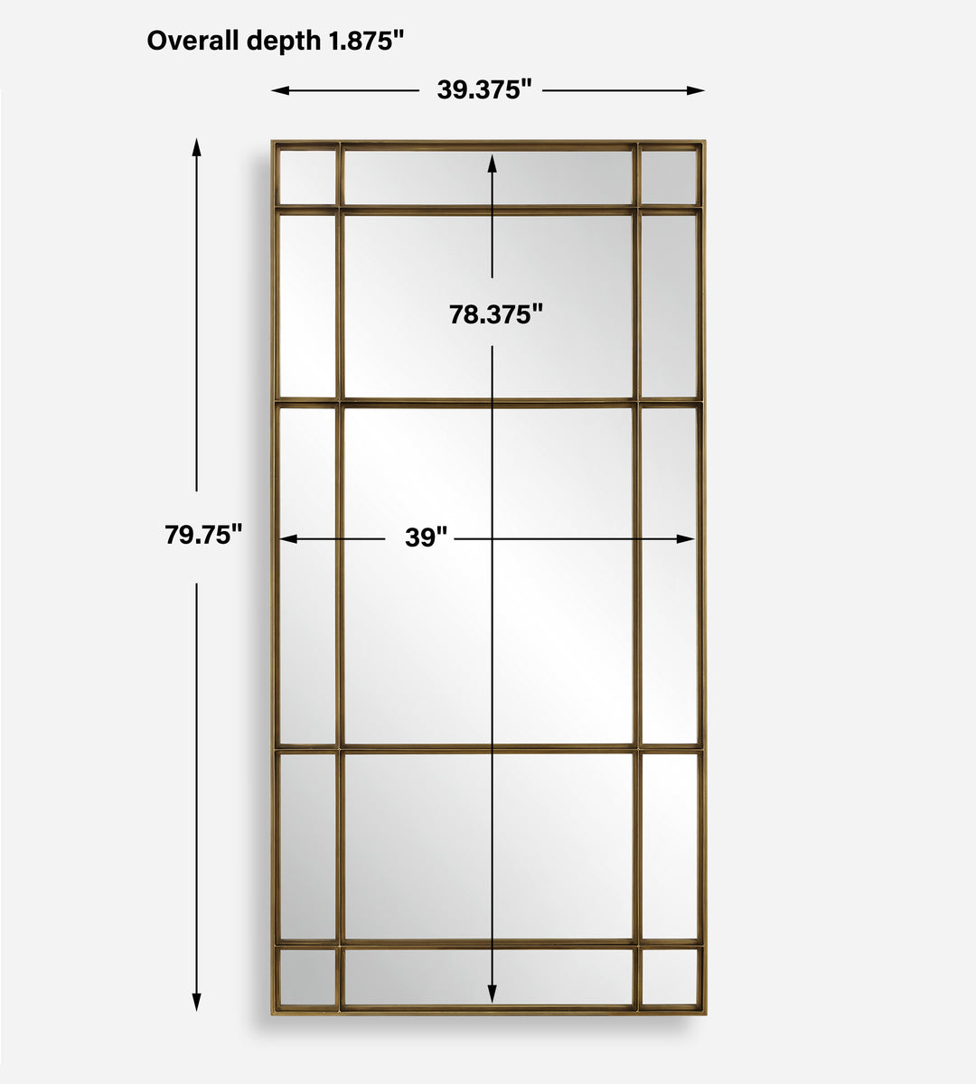 Uttermost Spurgeon Gold Window Mirror